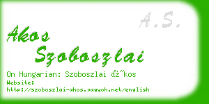 akos szoboszlai business card